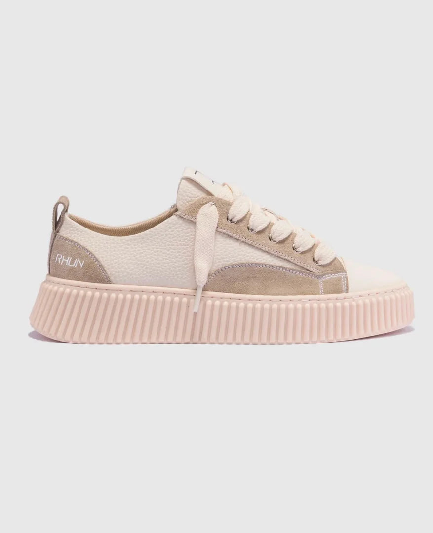 RHUN 2027 BEIGE GRAIN LEATHER SUEDE