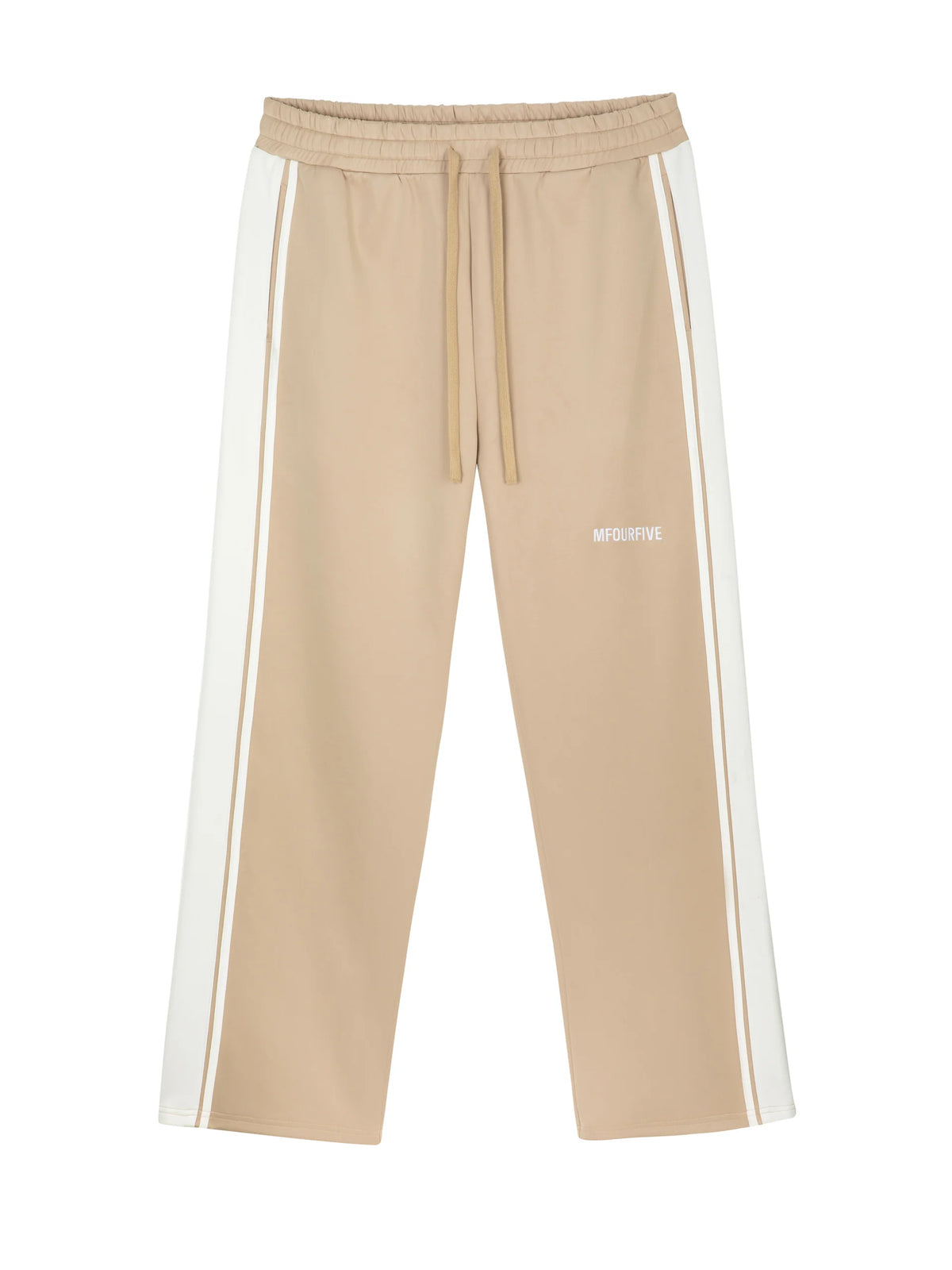 MFOURFIVE Side Stripe Pants - Beige / White